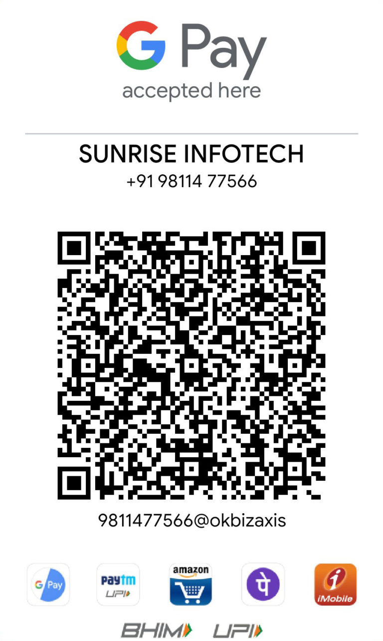 Sunrise Infotech Bank Details – Sunrise Infotech